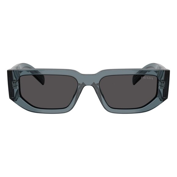 New PRADA Blue Rectangle SPR09Z 17T-08Z Sunglasses Women - Picture 2 of 6